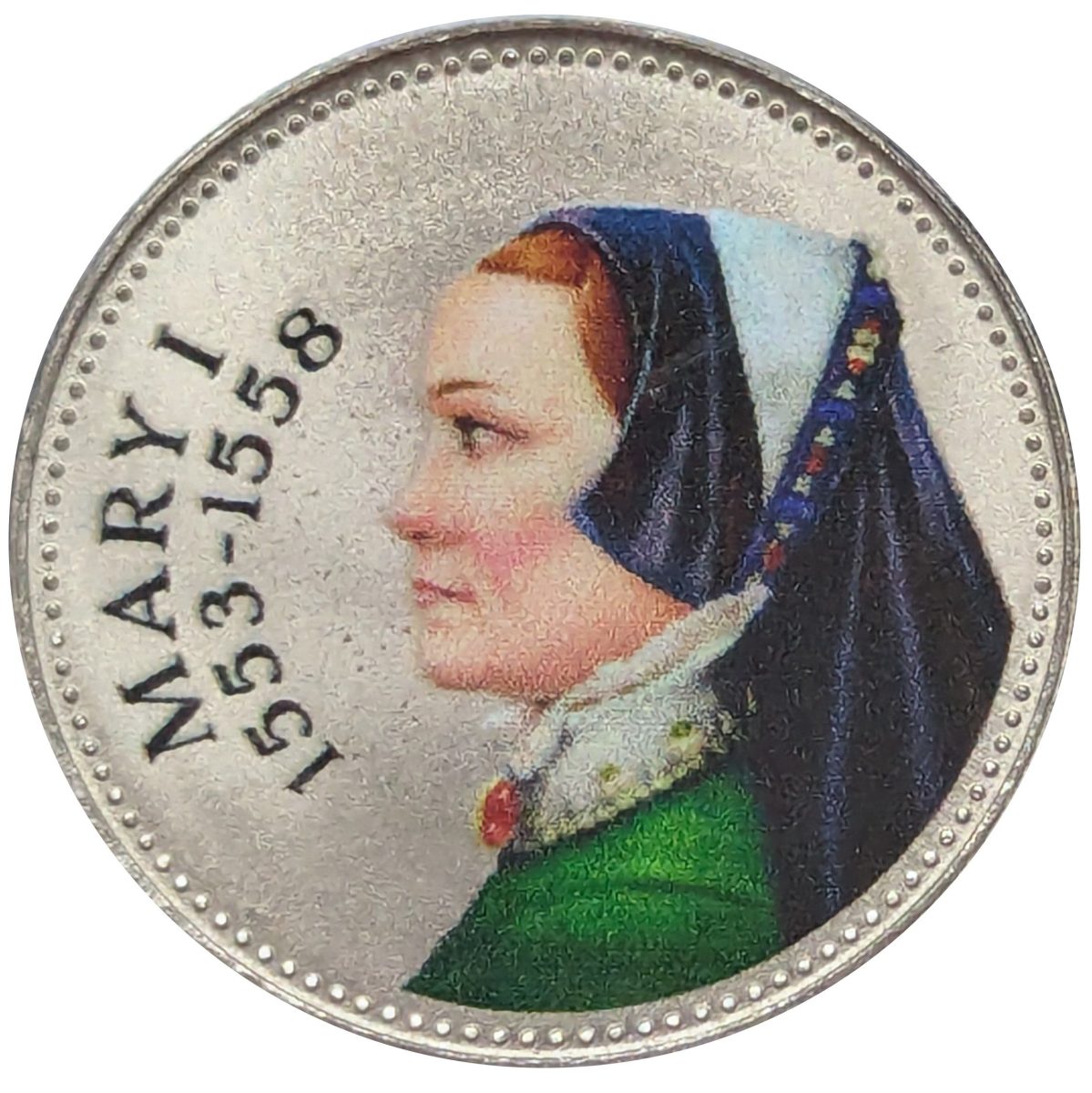 Jersey 10 Pence - Charles III Queen Mary I reverse