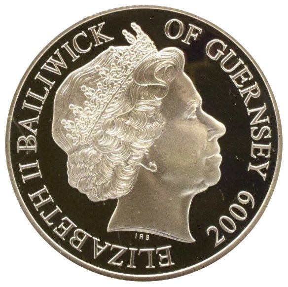 Guernsey 10 Pounds - Elizabeth II 40th Anniversary-Landing on the Moon obverse