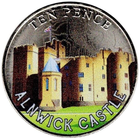 Isle of Man 10 Pence - Charles III Alnwick Castle reverse