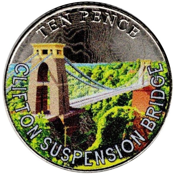Isle of Man 10 Pence - Charles III Clifton Suspension Bridge