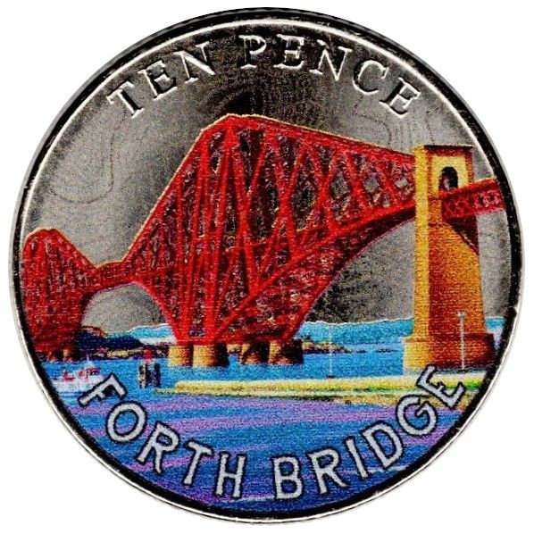 Isle of Man 10 Pence - Charles III Forth Bridge