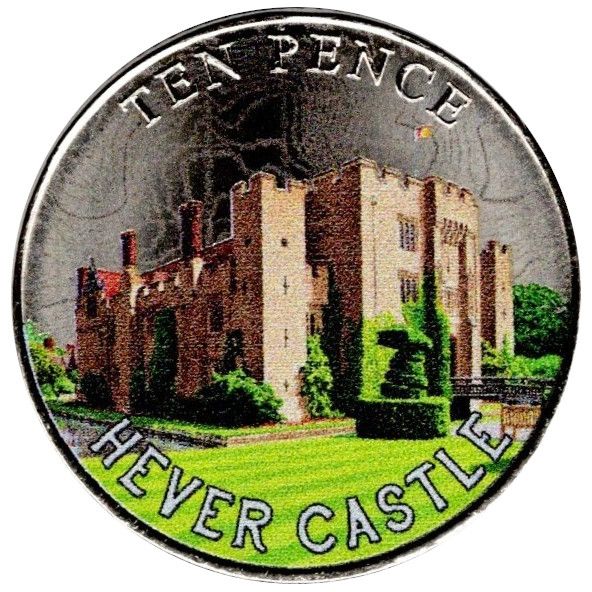 Isle of Man 10 Pence - Charles III Hever Castle reverse