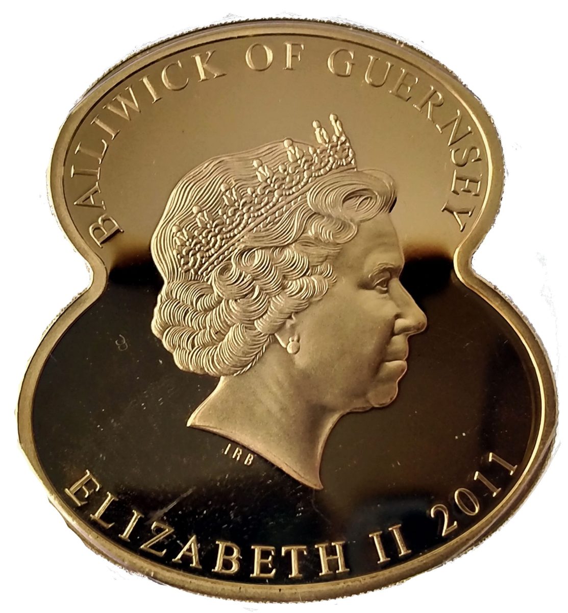Guernsey 5 Pounds - Elizabeth II 90 Years of The Royal British Legion - Visiting war graves obverse