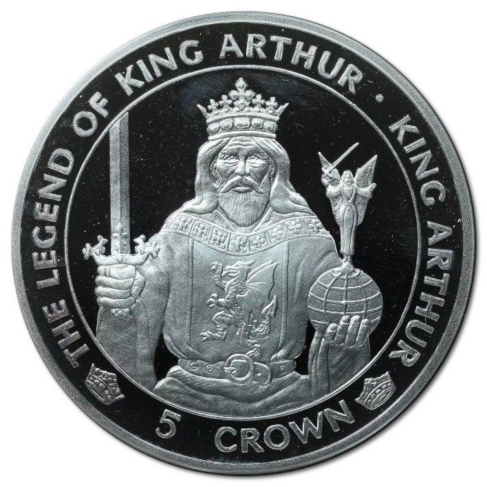 Isle of Man 5 Crowns - Elizabeth II King Arthur