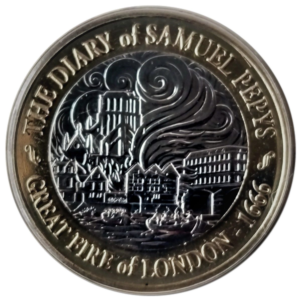 Jersey 2 Pounds - Charles III Samuel Pepys - Great Fire