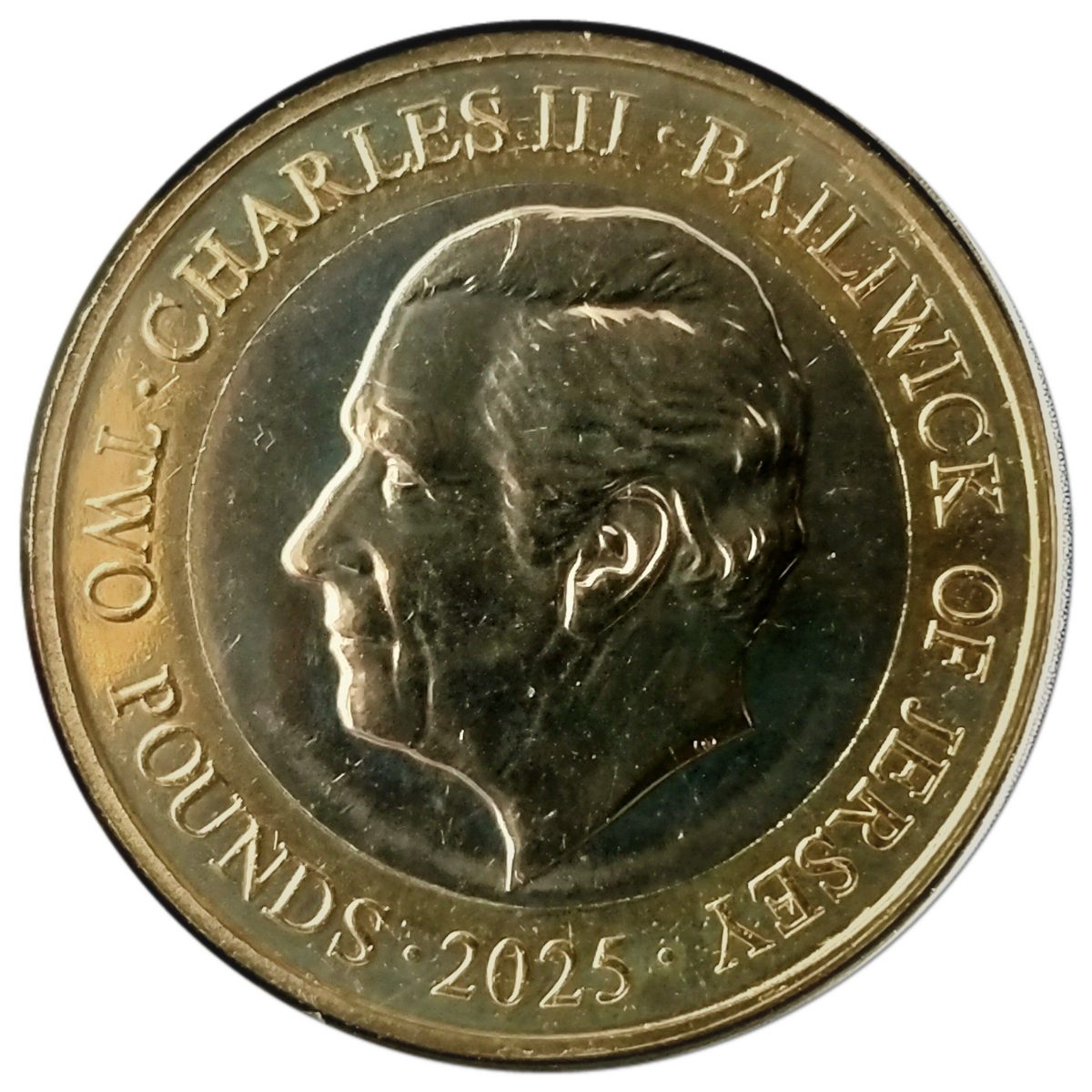 Jersey 2 Pounds - Charles III Samuel Pepys - First publication obverse