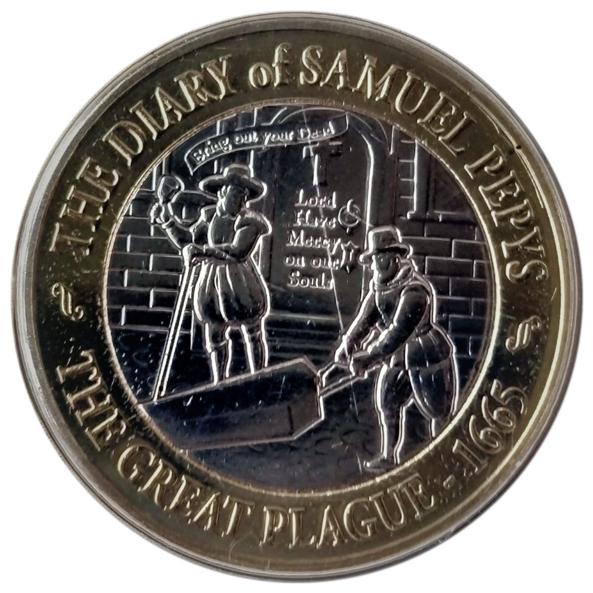 Jersey 2 Pounds - Charles III Samuel Pepys - The Great Plague