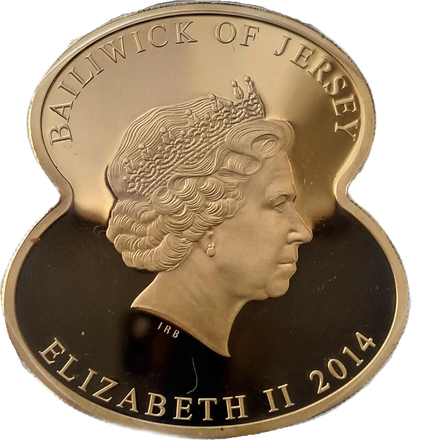 Jersey 5 Pounds - Elizabeth II WWI: Royal British Legion - Cenotaph obverse