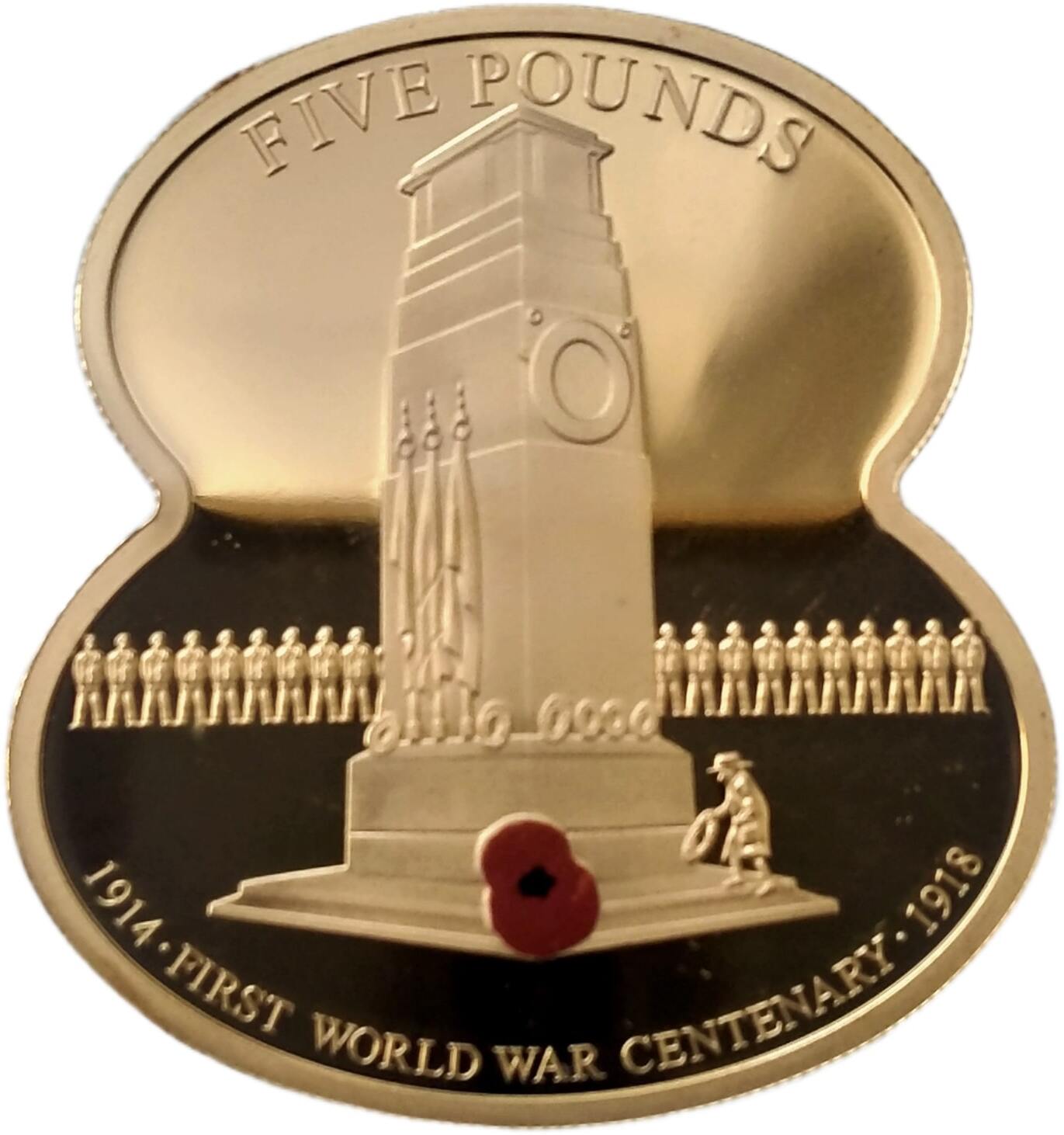 Jersey 5 Pounds - Elizabeth II WWI: Royal British Legion - Cenotaph reverse