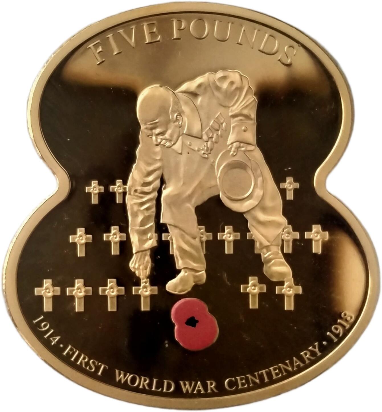 Jersey 5 Pounds - Elizabeth II WWI: Royal British Legion - Reflection reverse