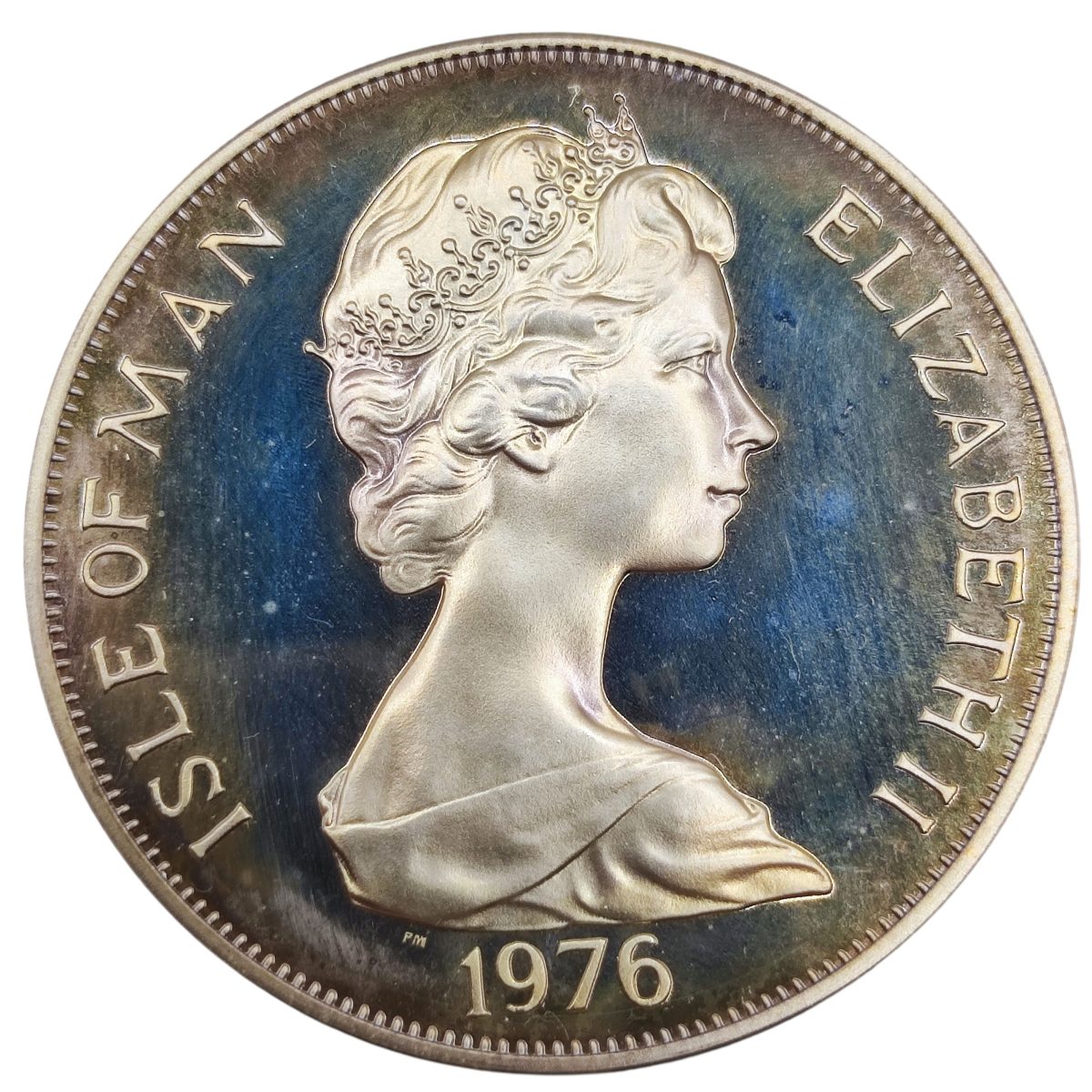 Isle of Man 1 Crown - Elizabeth II Bicentenary of American Independence obverse