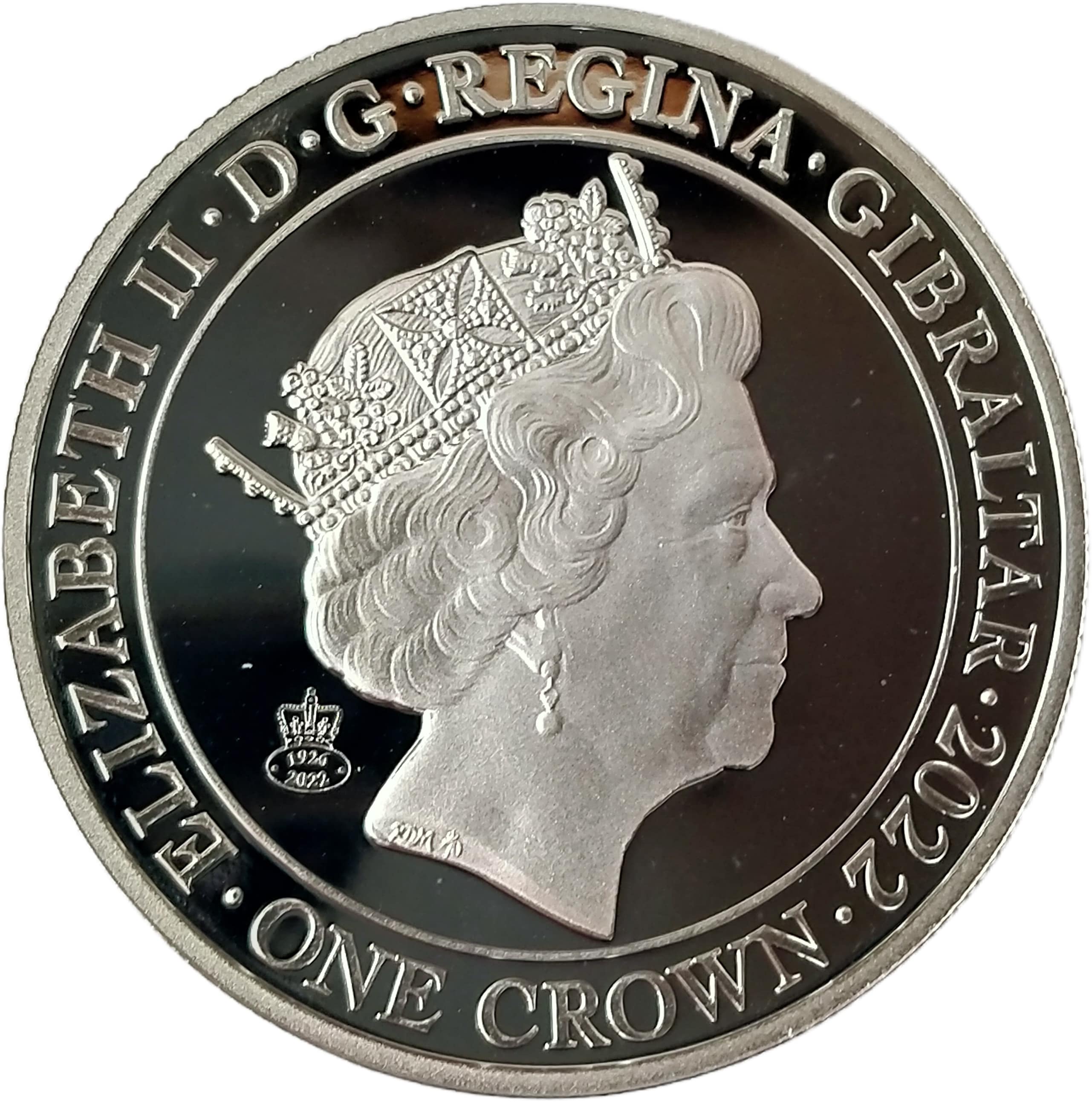 Gibraltar 1 Crown In the name of Elizabeth II; Our Queen Remembered obverse