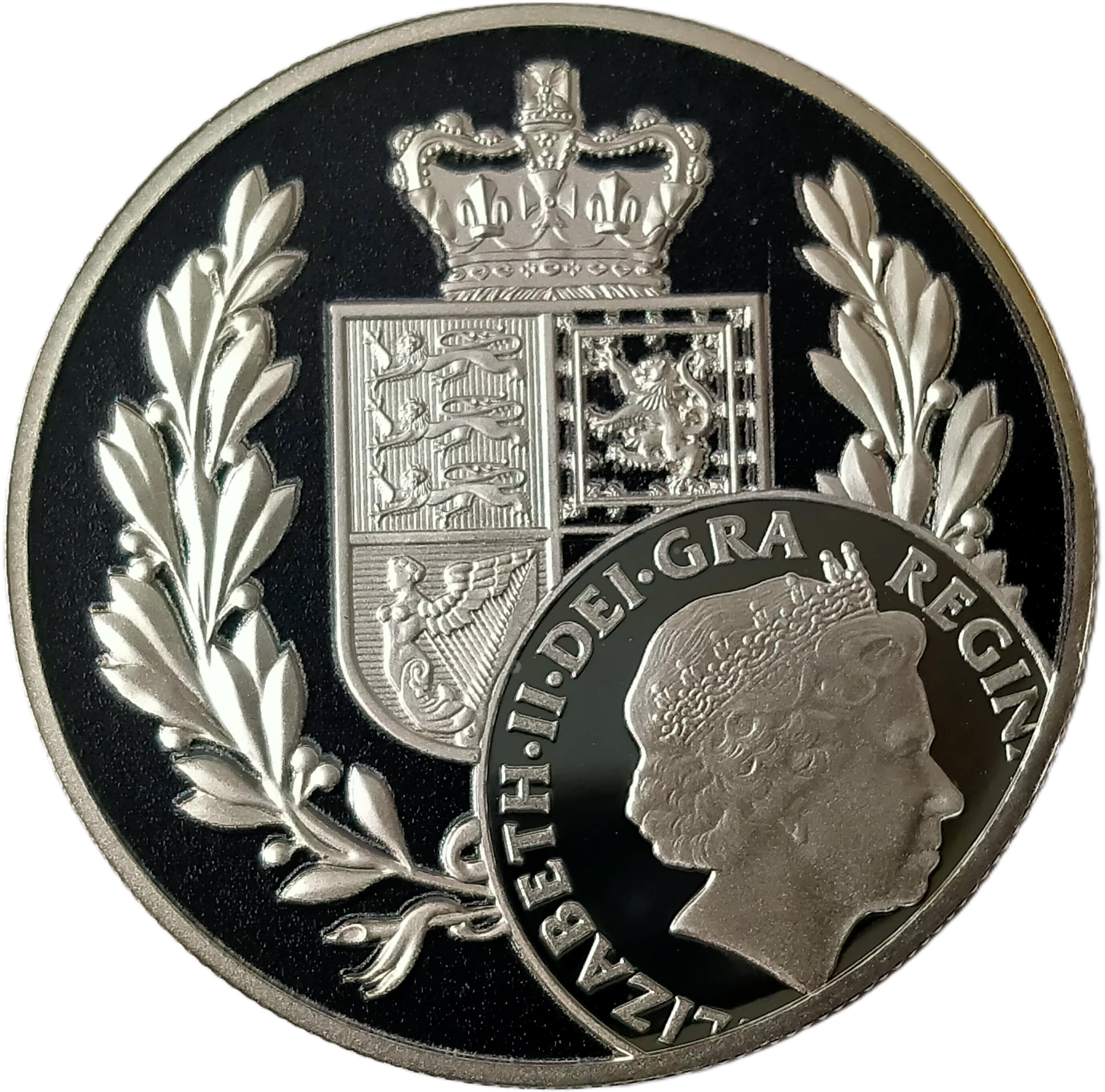 Gibraltar 1 Crown In the name of Elizabeth II; Our Queen Remembered reverse