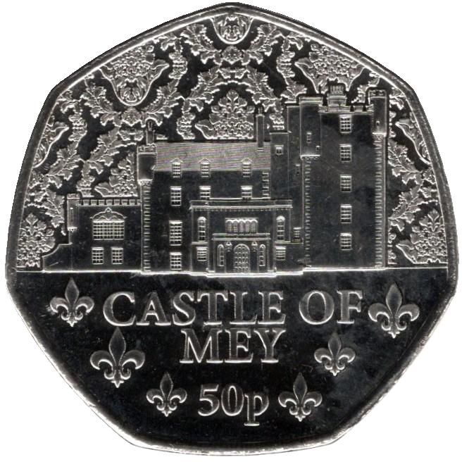 Jersey 50 Pence - Charles III Castle of Mey reverse
