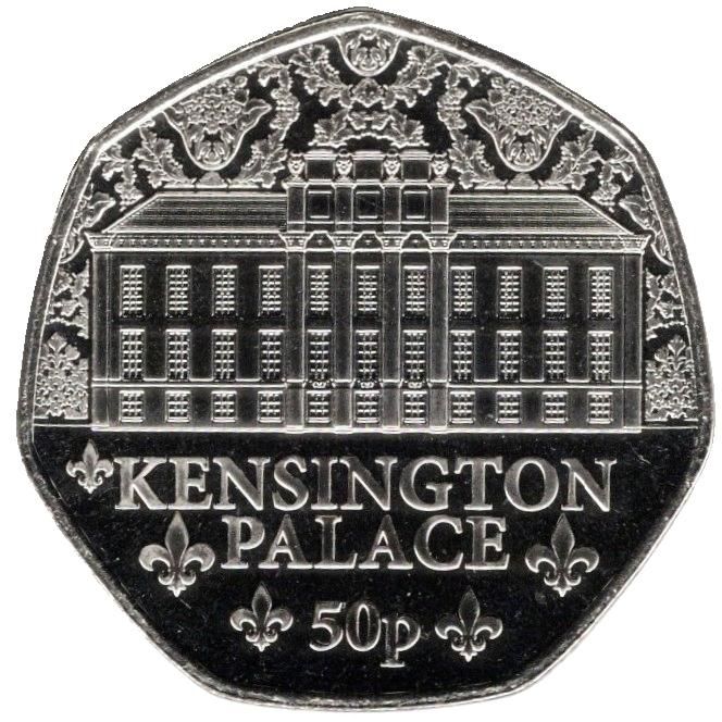 Jersey 50 Pence - Charles III Kensington Palace reverse