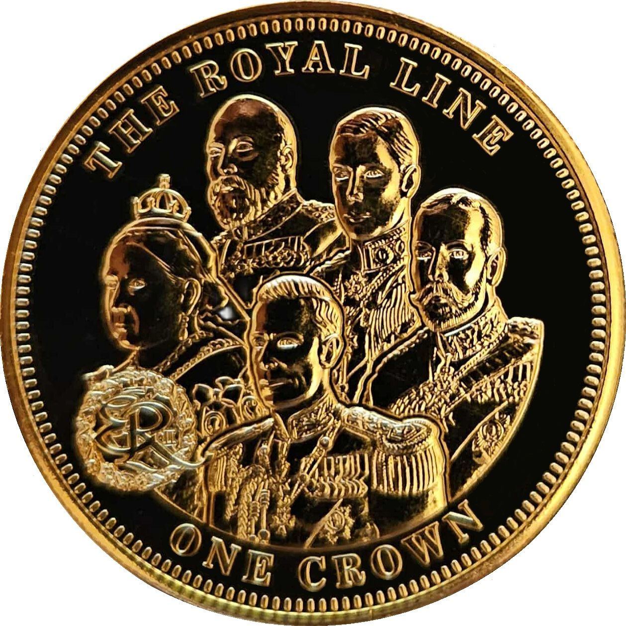 Tristan da Cunha 1 Crown - Elizabeth II The Royal Line reverse