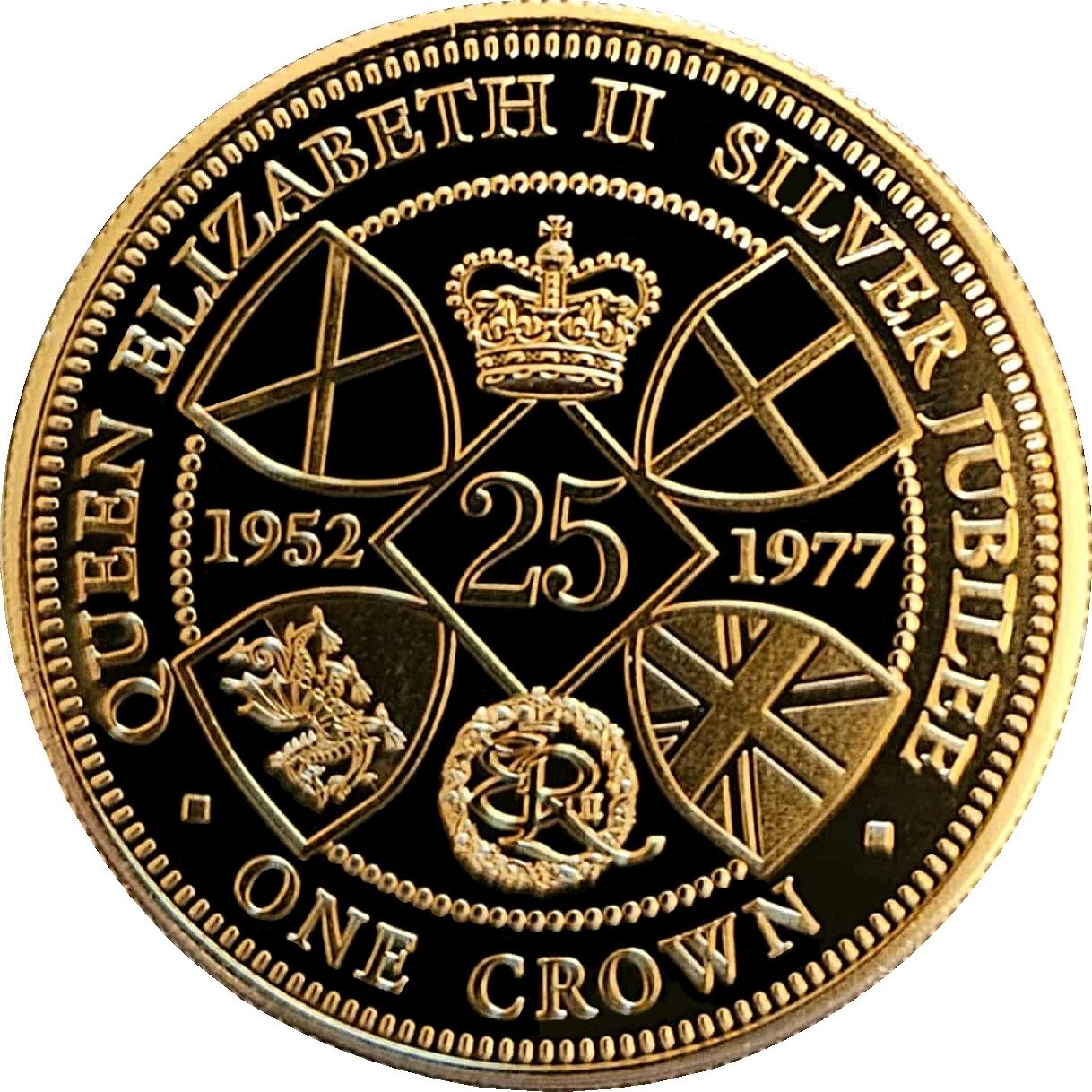 Tristan da Cunha 1 Crown - Elizabeth II Silver Jubilee reverse