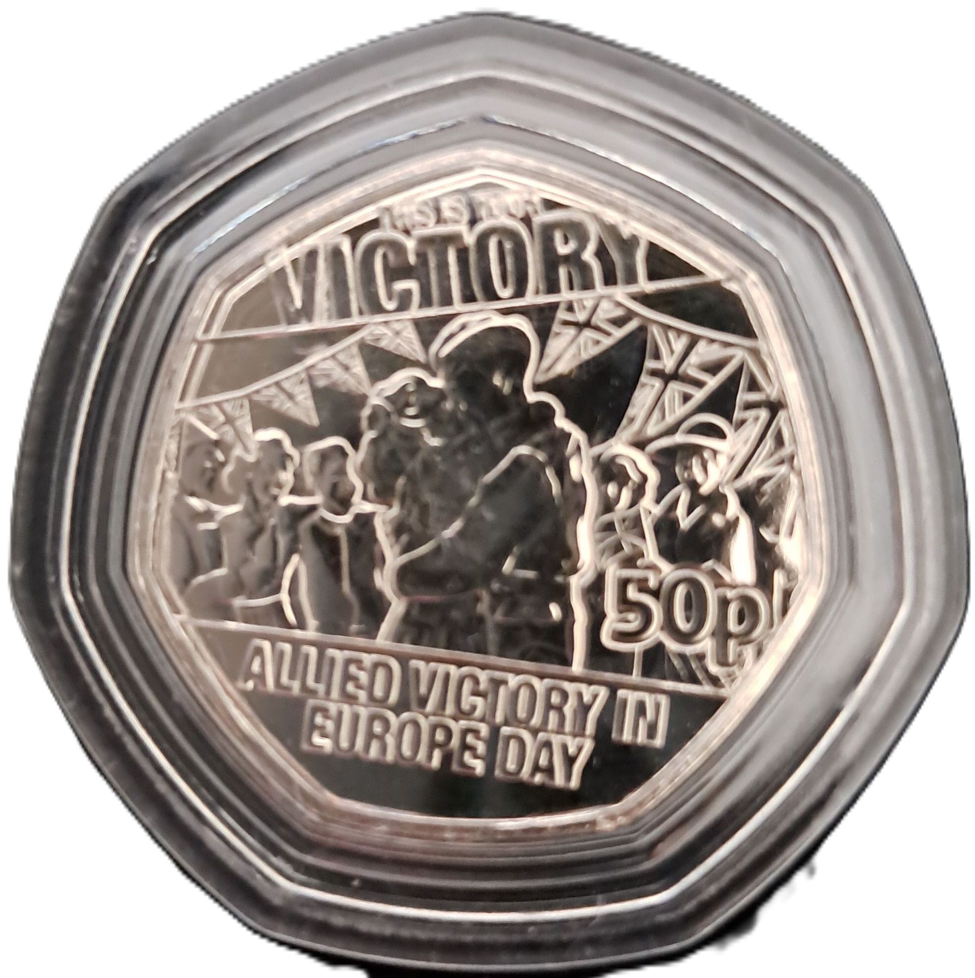 Falkland Islands 50 Pence - Charles III Allied Victory in Europe Day