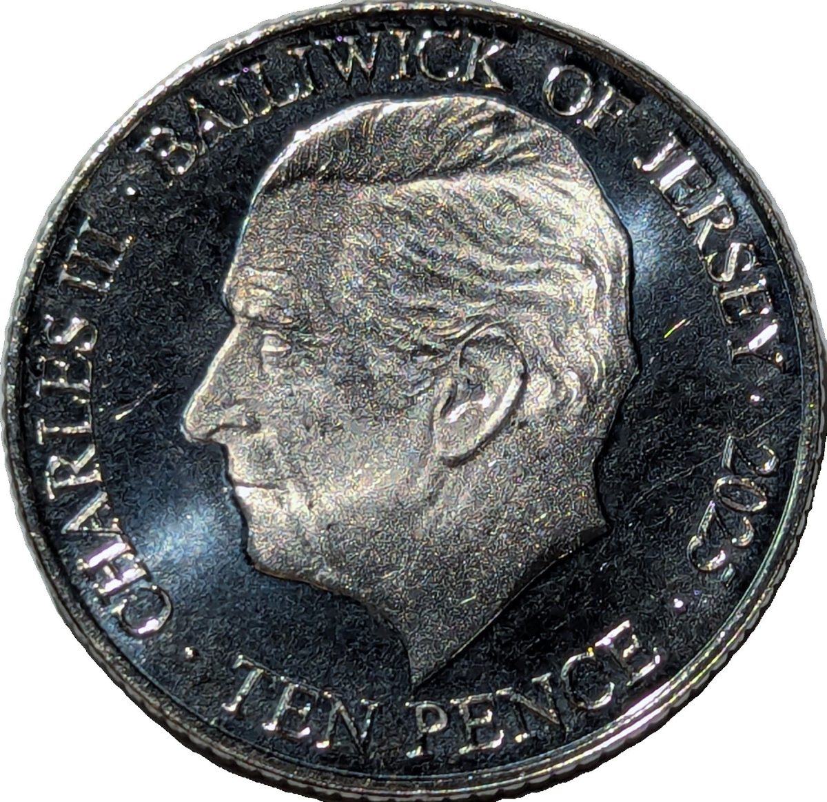 Jersey 10 Pence - Charles III King James II obverse