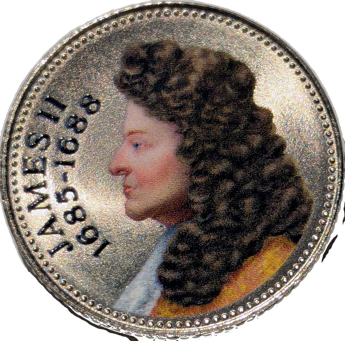 Jersey 10 Pence - Charles III King James II reverse