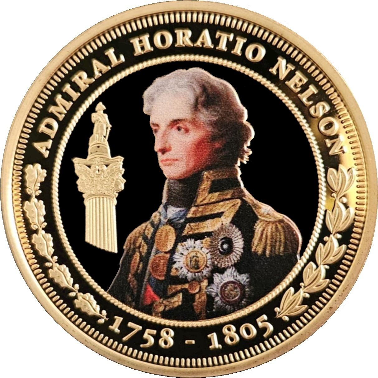 Tristan da Cunha 1 Crown - Elizabeth II Horatio Nelson reverse