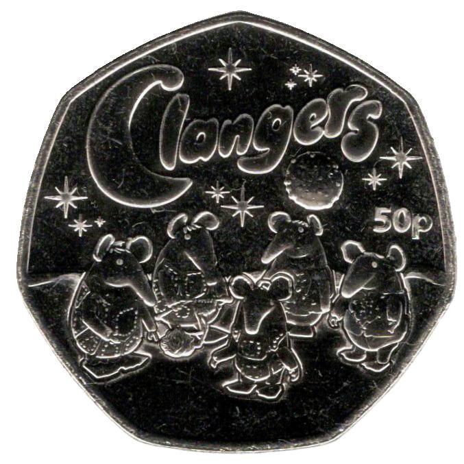 Guernsey 50 Pence - Charles III Classic Children's TV - Clangers reverse