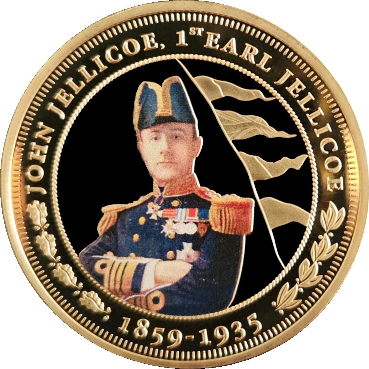 Tristan da Cunha 1 Crown - Elizabeth II John Jellicoe reverse