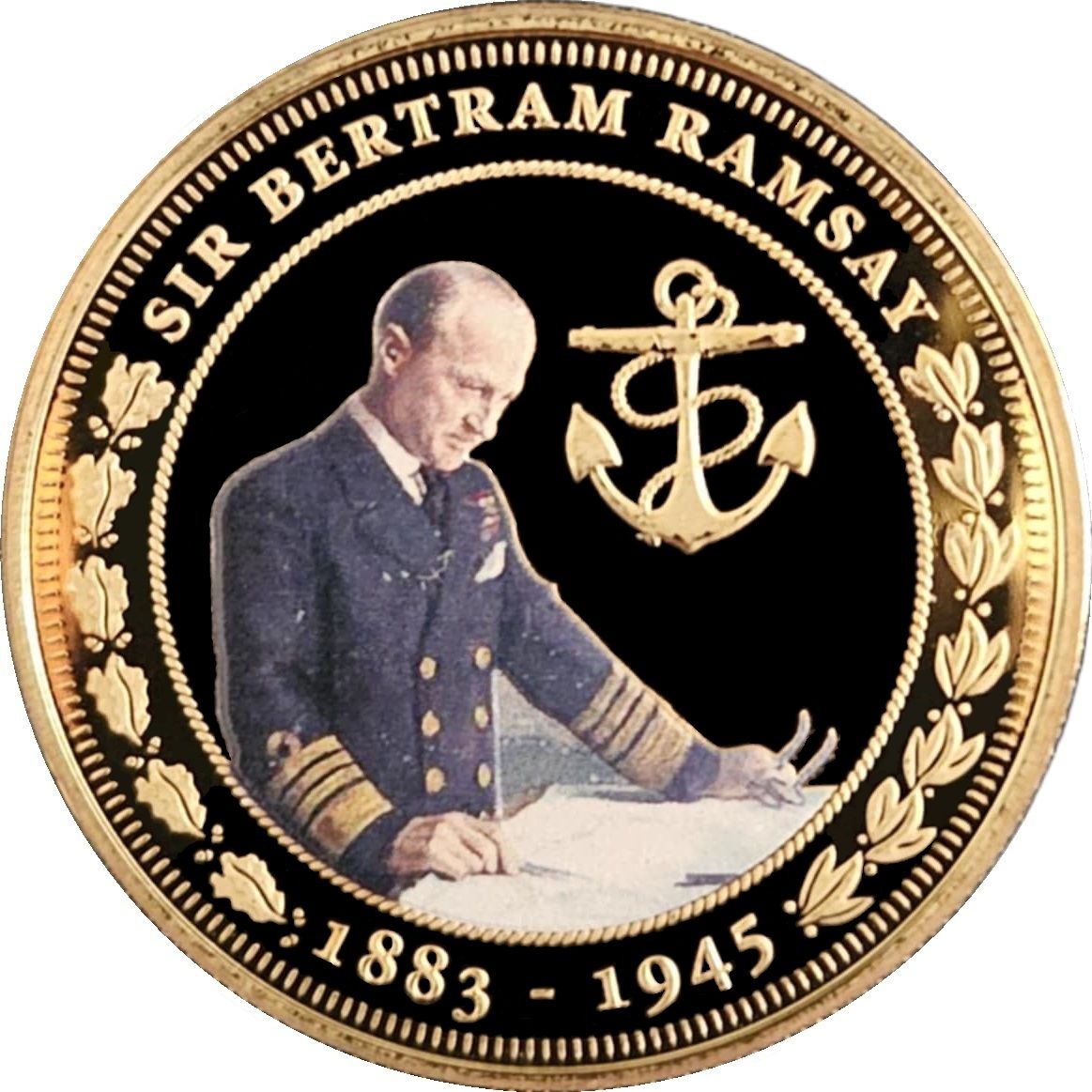 Tristan da Cunha 1 Crown - Elizabeth II Sir Bertram Ramsay reverse