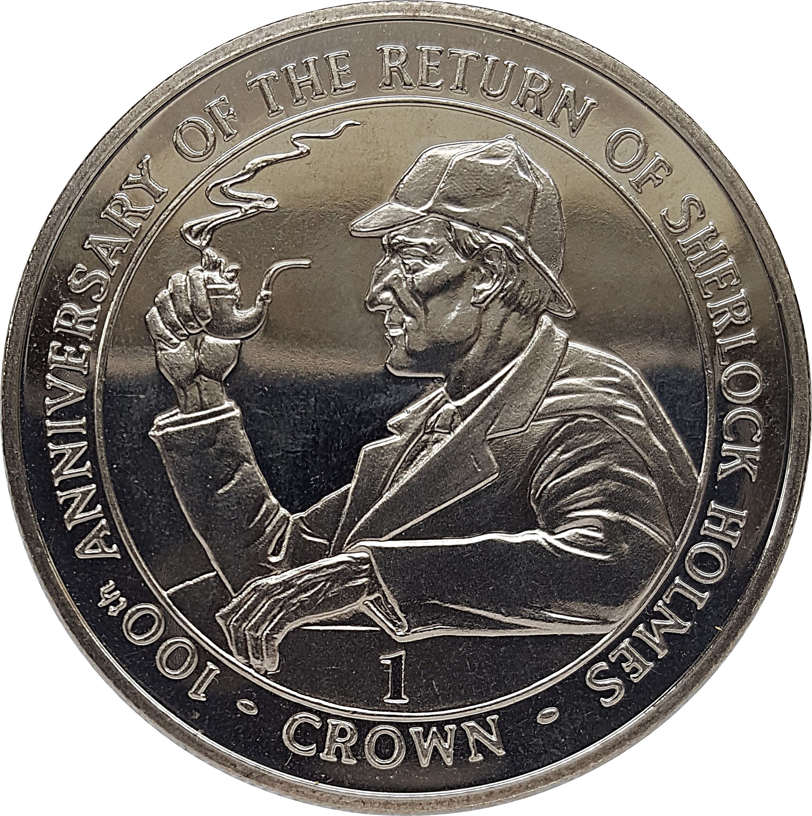 Gibraltar 1 Crown - Elizabeth II "Return of Sherlock Holmes"