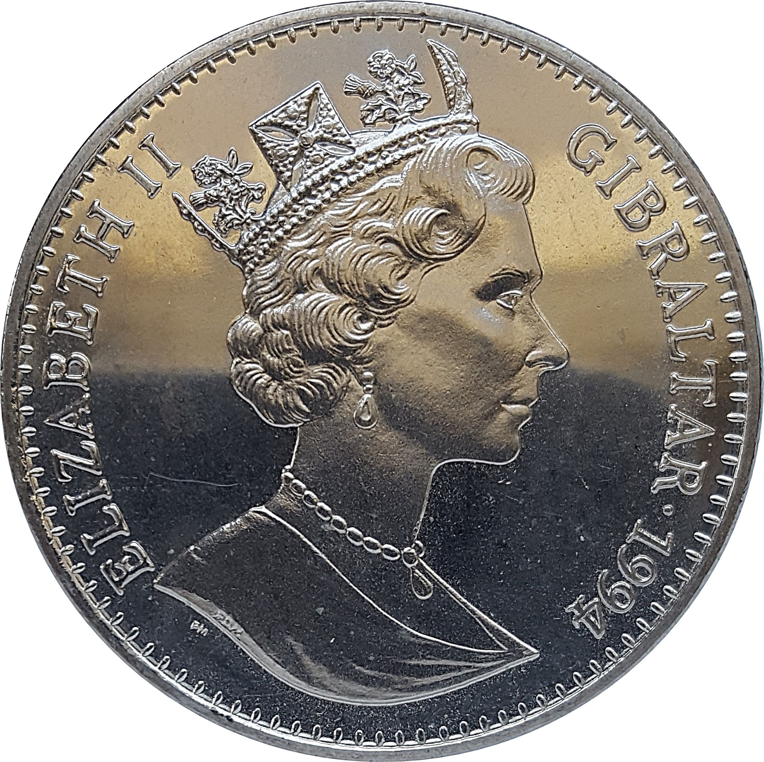 Gibraltar 1 Crown - Elizabeth II "The Final Problem" obverse