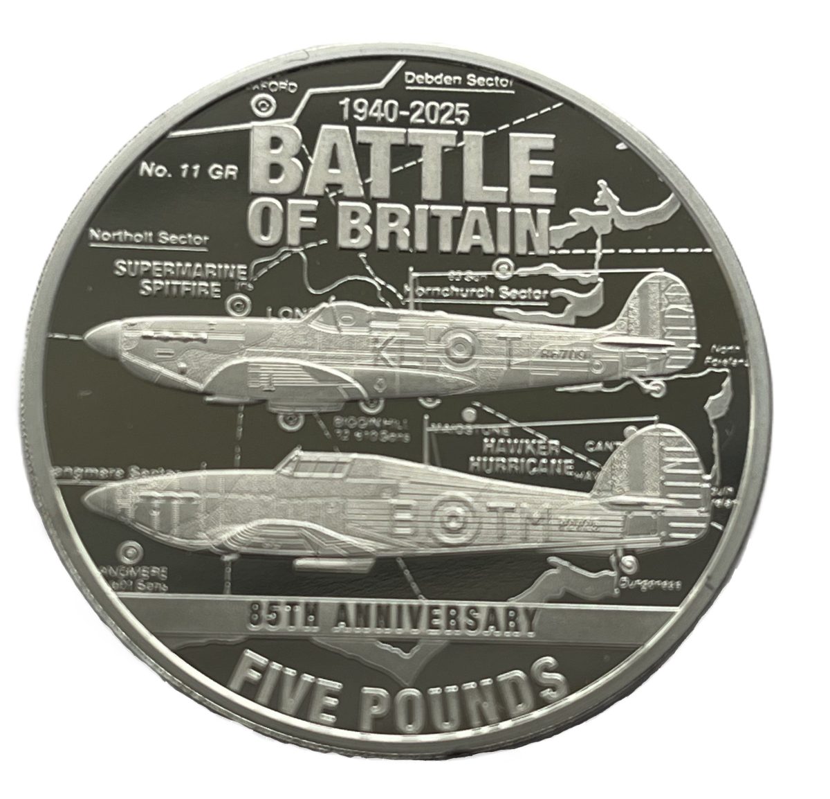 Guernsey 5 Pounds - Charles III Battle of Britain