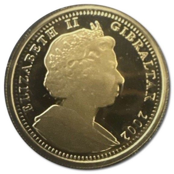 Gibraltar ⅕ Crown - Elizabeth II Grand Masonic Lodge obverse
