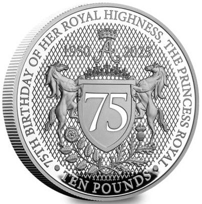 Jersey 10 Pounds - Charles III Princess Anne; Silver Proof