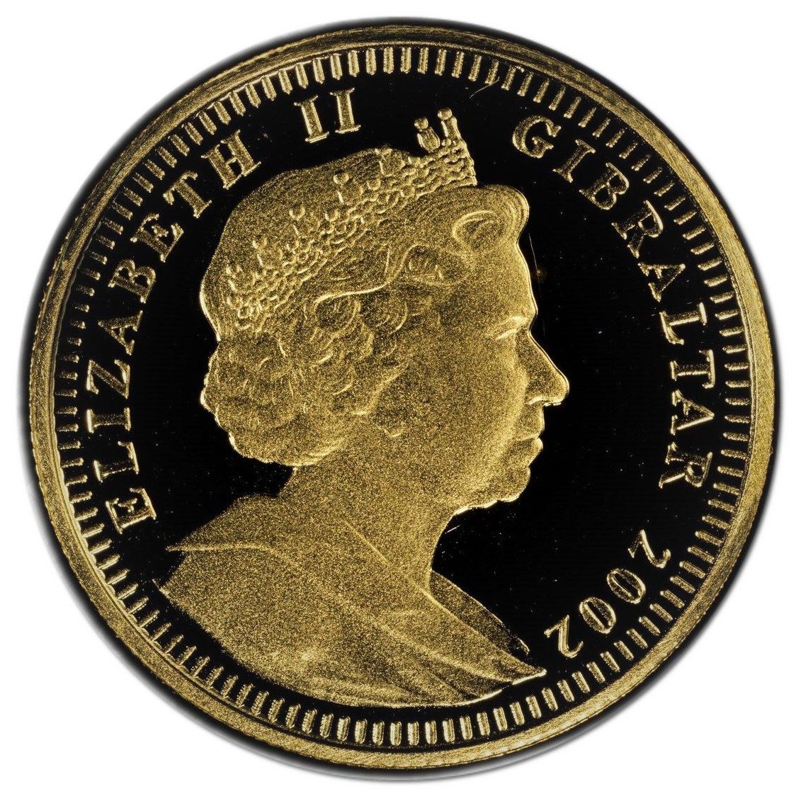 Gibraltar ⅒ Crown - Elizabeth II Peter Pan obverse