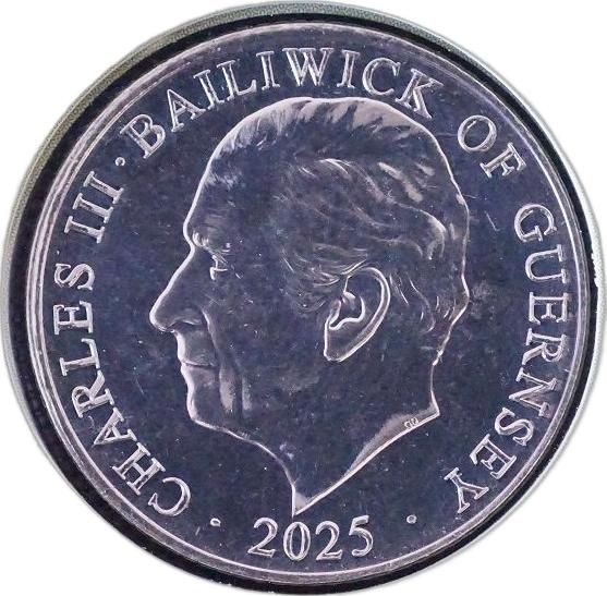 Guernsey 10 Pence - Charles III Crane Fly obverse