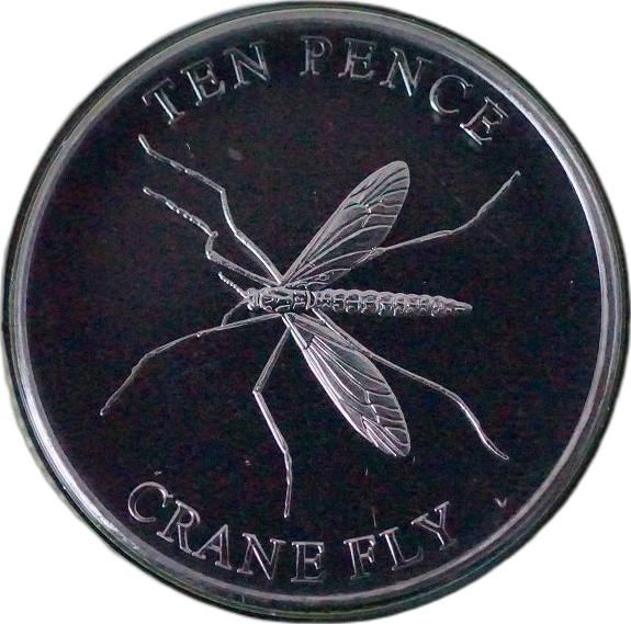 Guernsey 10 Pence - Charles III Crane Fly
