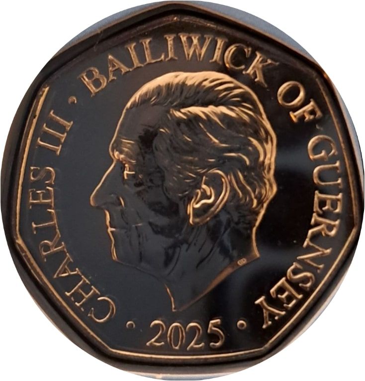 Guernsey 50 Pence - Charles III Thunderbirds - 3 obverse
