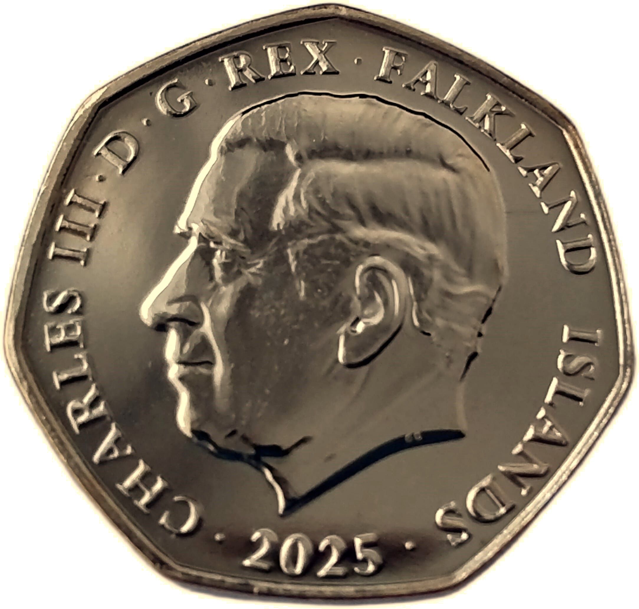 Falkland Islands 50 Pence - Charles III Allied Victory in Europe Day; Gold plated obverse