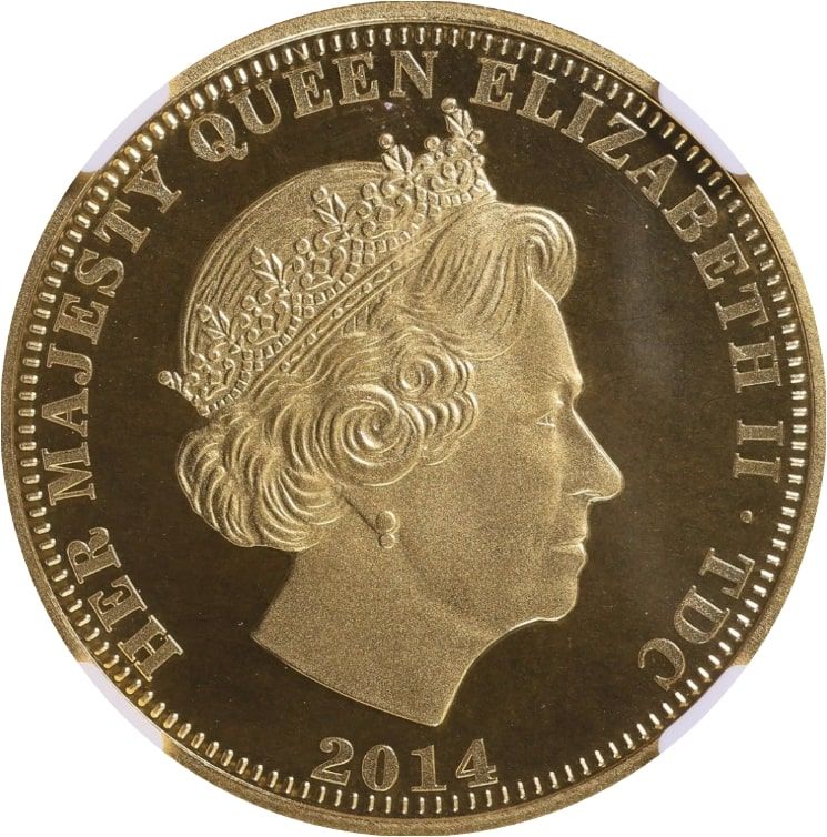 Tristan da Cunha 100 Pounds - Elizabeth II Pope John Paul II Canonization obverse