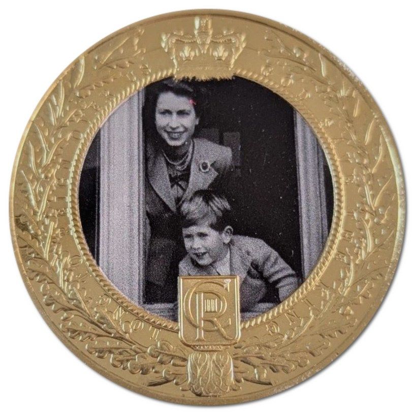 Gibraltar 1 Crown - Charles III King Charles III - young prince looking from window reverse