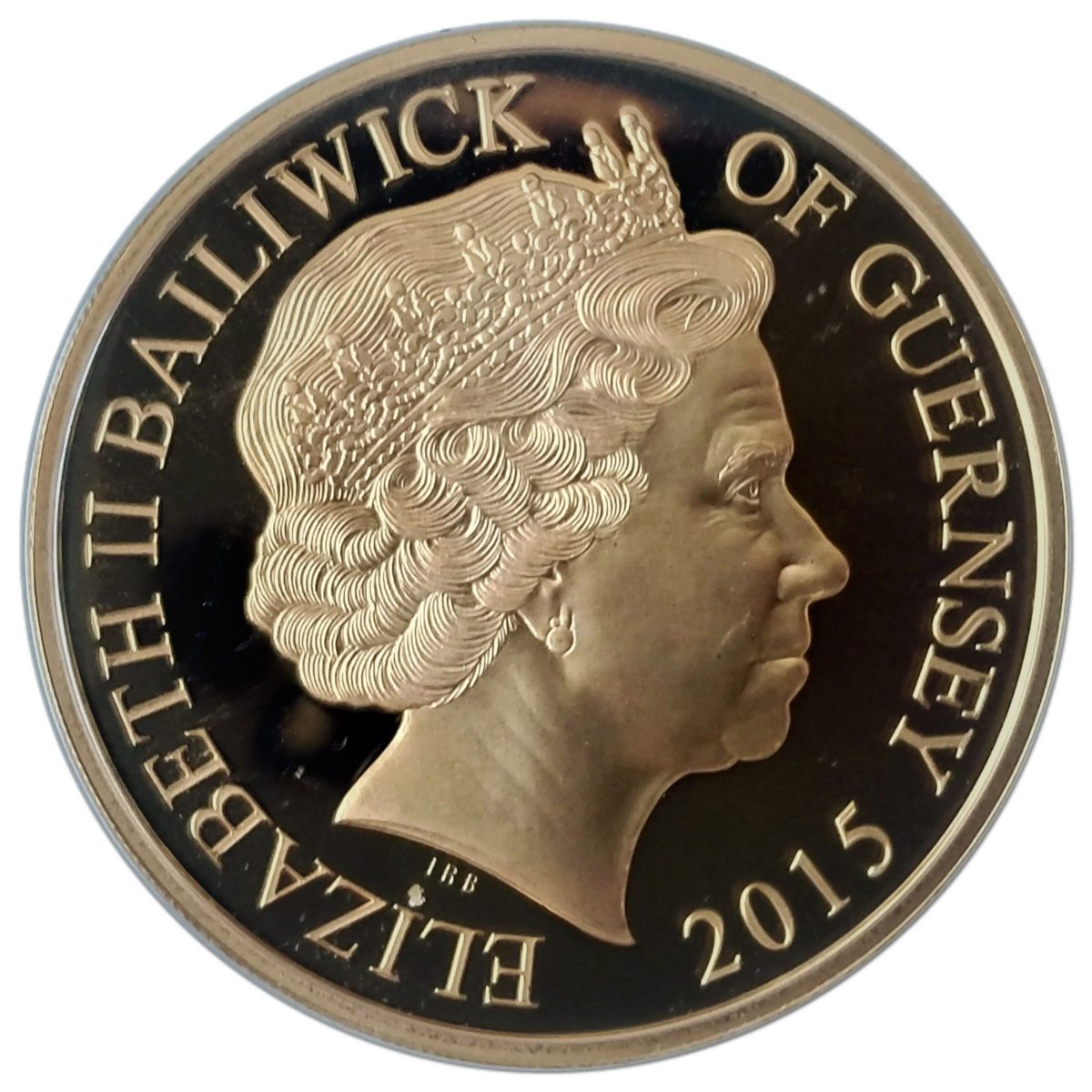 Guernsey 50 Pence - Elizabeth II The Bren Gun Carrier obverse