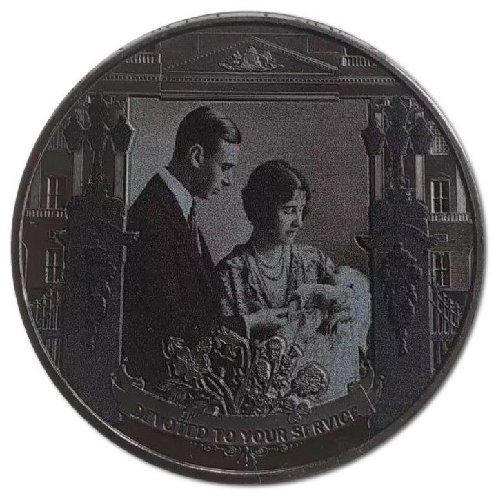 Gibraltar 1 Crown In the name of Elizabeth II; Princess Elizabeth Alexandra Mary reverse
