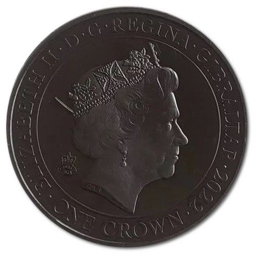 Gibraltar 1 Crown In the name of Elizabeth II; The Nation's Mother obverse