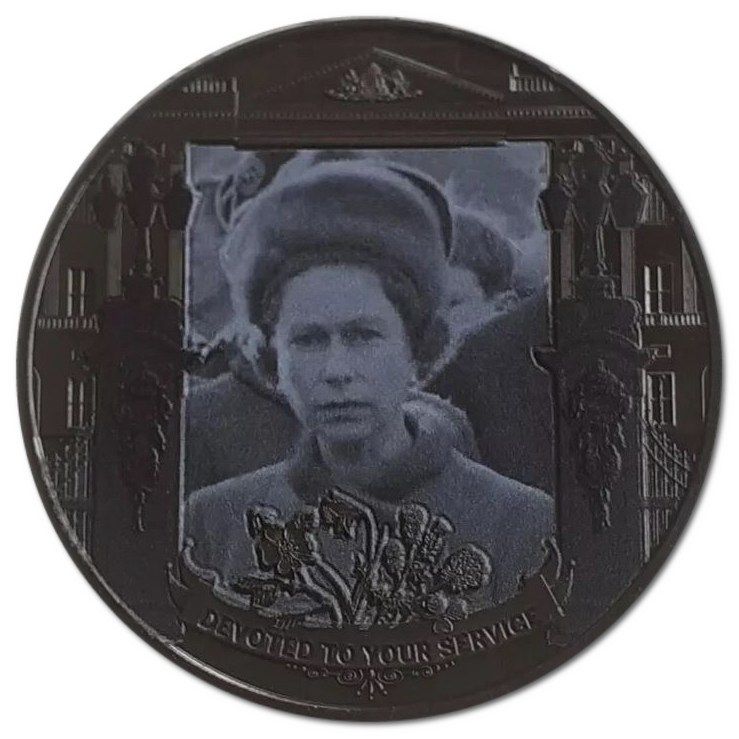 Gibraltar 1 Crown In the name of Elizabeth II; The Nation's Mother reverse