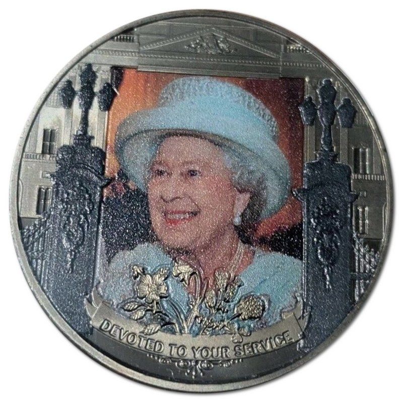 Gibraltar 1 Crown In the name of Elizabeth II; Queen smiled reverse