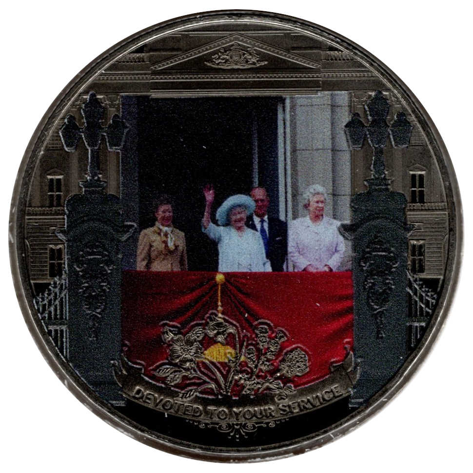 Gibraltar 1 Crown In the name of Elizabeth II; Our Lilibet reverse