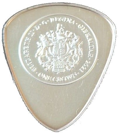 Gibraltar 1 Crown - Elizabeth II Elvis Presley - Plectrum Shape obverse