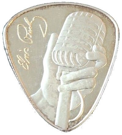 Gibraltar 1 Crown - Elizabeth II Elvis Presley - Plectrum Shape