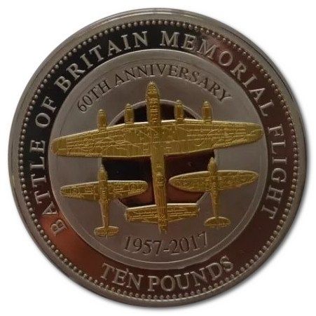 Jersey 10 Pounds - Elizabeth II RAF Memorial Flight; Silver Proof