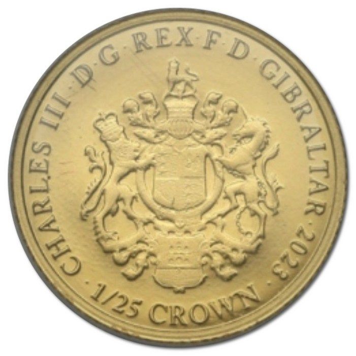 Gibraltar 1/25 Crown - Charles III Queen Victoria Coronation obverse